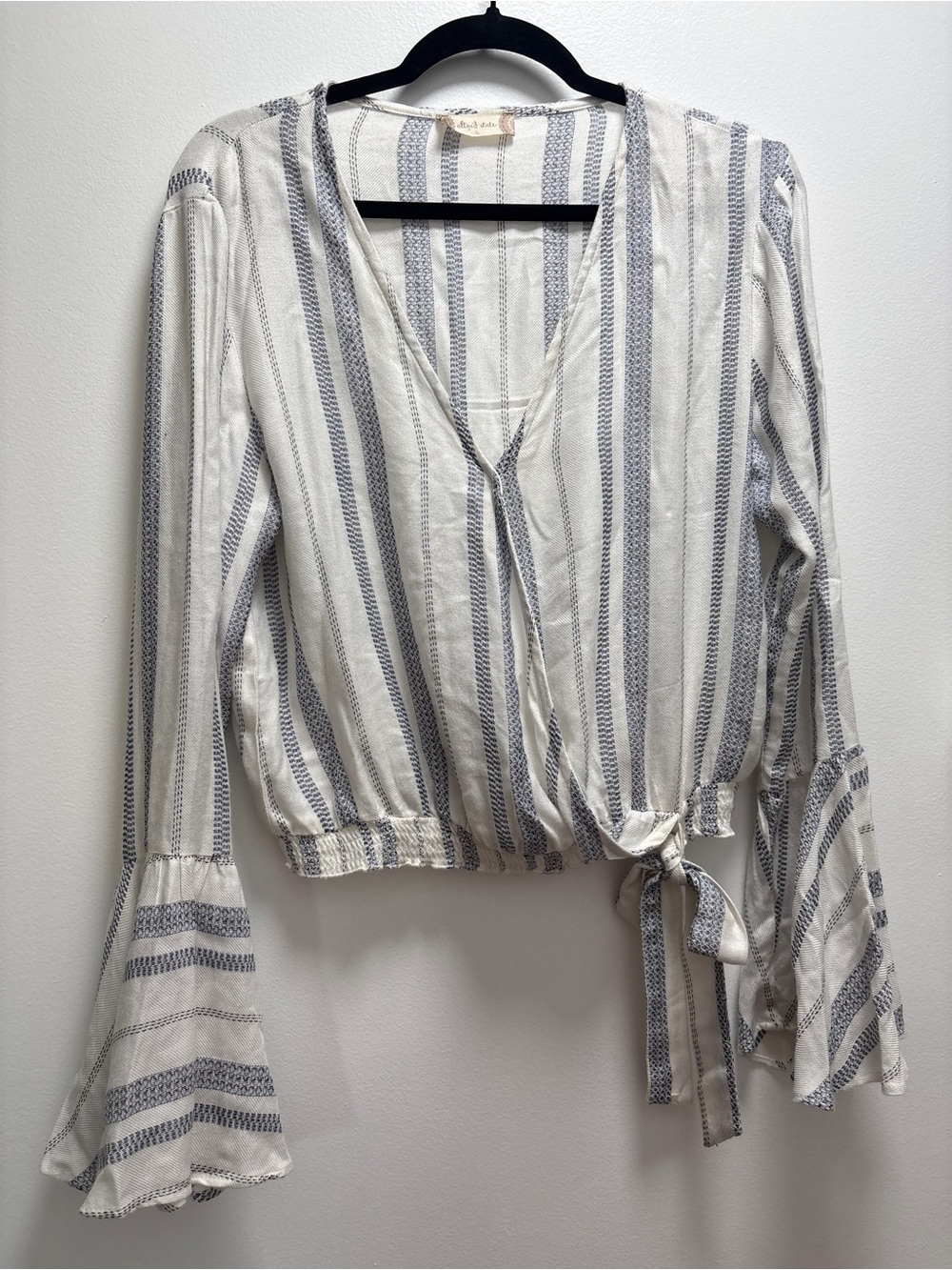 Altar'd State - Wrap Blouse w/ Bell Sleeve - Whimsy Nautical Coastal